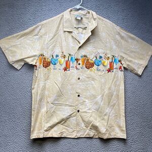CT Hawaii Shirt Mens XL Aloha Button Up Short Sleeve